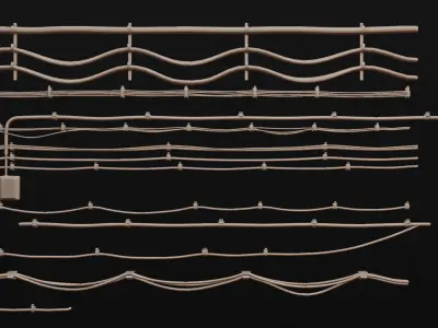 Tileable Cables Model Set  3D model