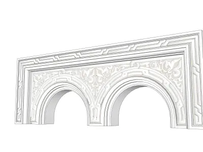 indian jodhpuri stone chatri 3d model  3D model