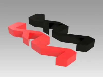Kia new logo 3D model