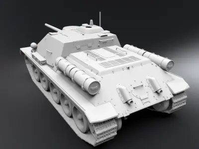 SU85 Scale model   3D print model