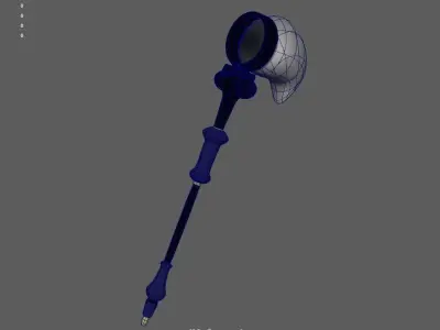 insect magnifying glass with handle Low-poly 3D model