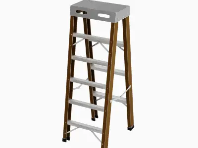 Ladder 07  Low-poly 3D model