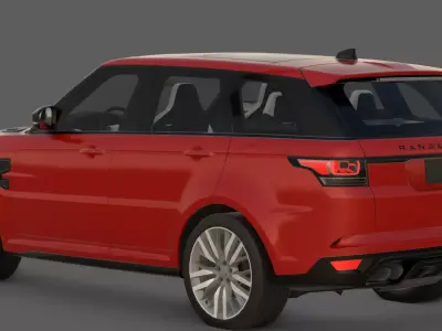 2015 Land Rover Range Rover Sport SVR 3D Model  Low-poly 3D model