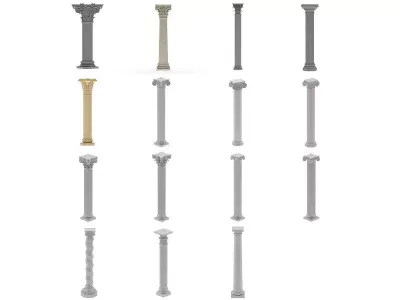 15 Classic Architecture Column 3D model
