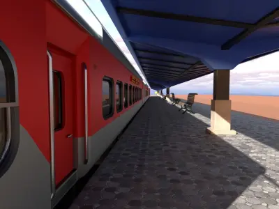 Indian Railways LHB Ac 3 -Tier Coach Featuring with Interior 3D model