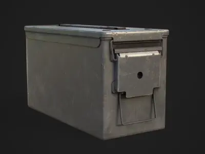  Ammo box 2A Low-poly 3D model