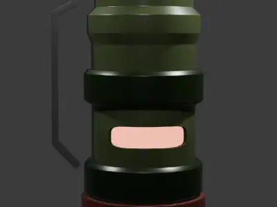 lowpoly hand grenade 3D model