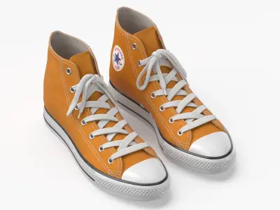 Basketball Shoes Orange 3D model