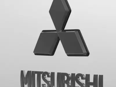 mitsubishi logo 3D model
