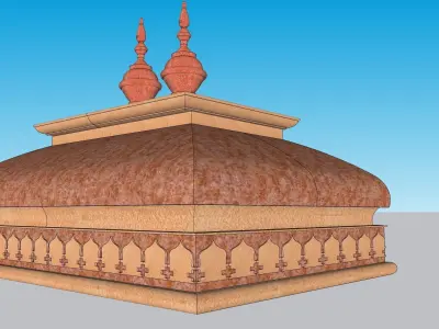 indian temple dome 3D model purchase