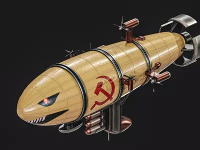 Kirov Airship from Red Alert Low-poly 3D model