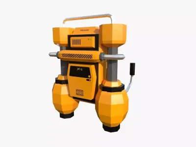 Jetpack Low Poly G01 - SciFi Character Design Low-poly 3D model