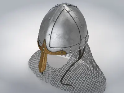 Medieval Helmet Low-poly 3D model purchase