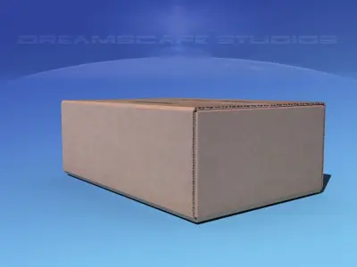 Cardboard Box  Low-poly 3D model purchase