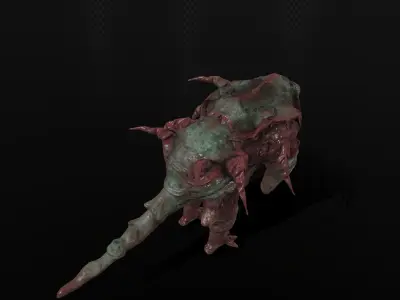 Hell monster  Low-poly 3D model