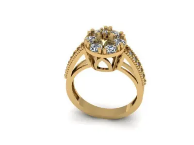 Bridal ring ready to print 3D print model