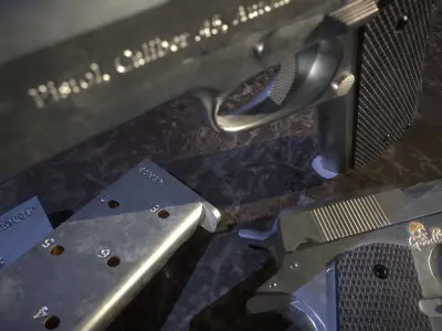 HIE Game Ready M1911 D180629 Low-poly 3D model