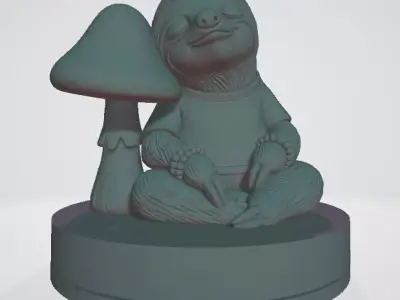 Chill Sloth Herb Grinder- 2-Part Magnetic - MellowVerse 3D print model