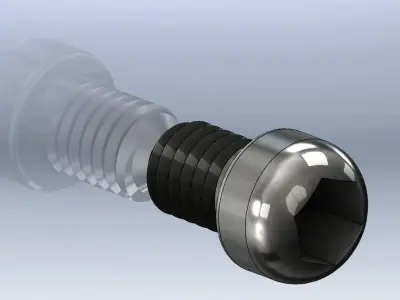 M4x6 metal pan head screw Free 3D model