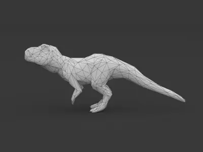 Low Poly Dinosaurs Trex Rex Reptile Dino Low-poly 3D model