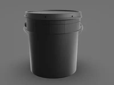 Plastic Paint Bucket 3D model