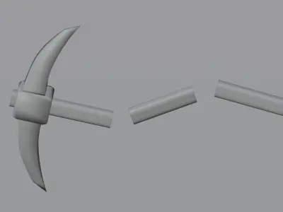 Shovel Broken Free low-poly 3D model