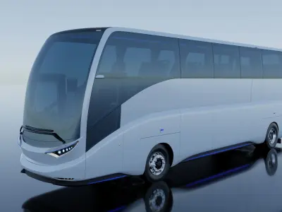 Khalif Panoramic electric bus 2022 3D model