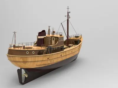 Sail Ship Low-poly 3D model