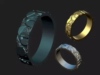 Industrial ring 3D print model by Narek84