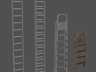Ladders 04-07 Low-poly 3D model