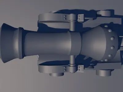 Cannon Free low-poly 3D model order