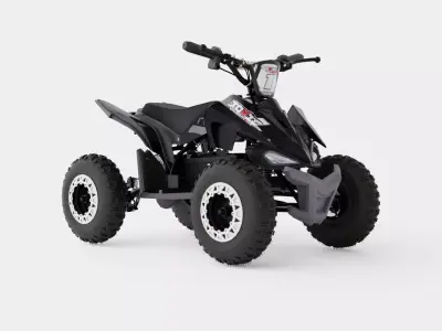 Toxic 800w Black-White Kids Electric Mini Quad Bike Low-poly 3D model