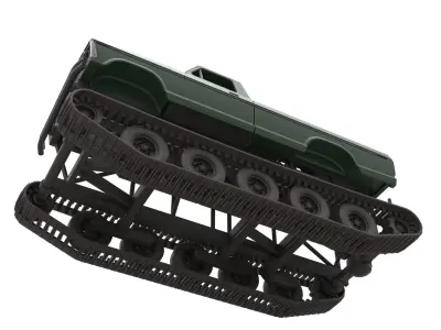 Redneck Rave Mud truck on tracks Scale 1 to 25 3D print model