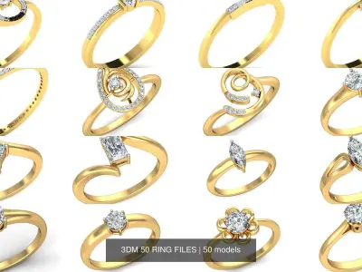 3DM 50 RING FILES 3D Model Pack