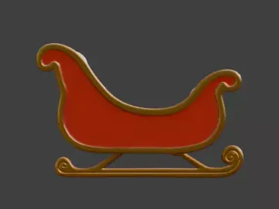 Cartoon Christmas Gingerbread House 3D Model Low-poly 3D model 2