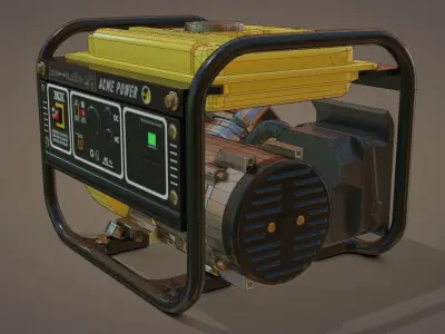 Power Generator Low-poly 3D model 4