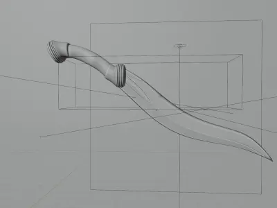 Low poly sword Low-poly 3D model order