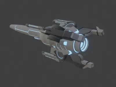 Fighter Spaceship 3D model purchase