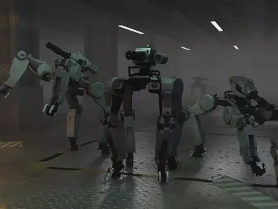4 leg  machine 3D model