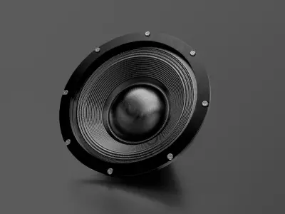 powerful speaker Low-poly 3D model