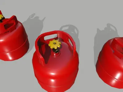 Propane Tank Low-poly 3D model 2