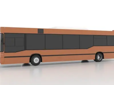Mercedes-Benz O405N2U Low Low-poly 3D model