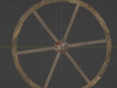 Water Wheel Free low-poly 3D model