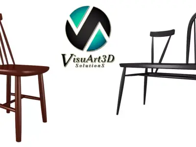 Bench and Chair 29 3D model