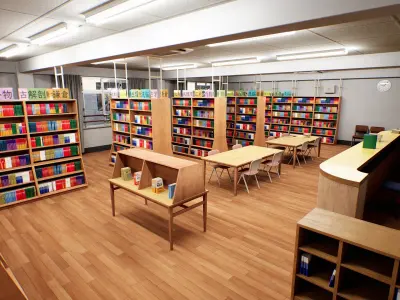 Japanese School - Full environment 3D model