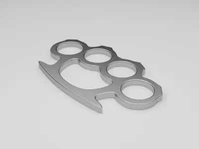 Knuckle Dusters 3D Model - 4 Different Types - Low-poly 3D model