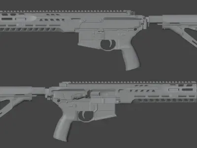 SIG SAUER MCX CSAW Low-poly 3D model