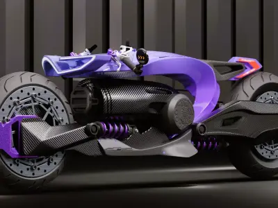 Sci-Fi EV Concept Bike 3D model