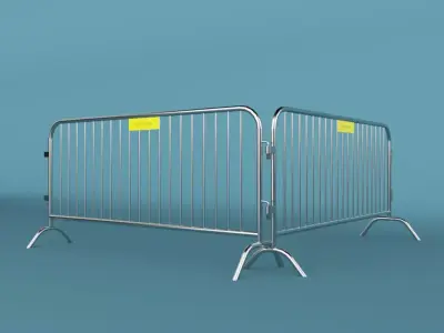 Crush barrier fence 3D model