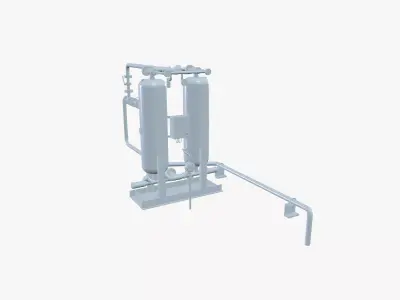Desiccant air dryer 3D model
